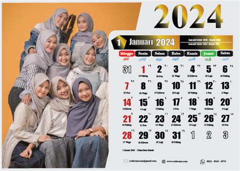 template kalender islami 2024